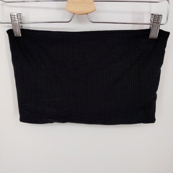 3 for $15 Topshop Black Ribbed Tube Top - Picture 2 of 5